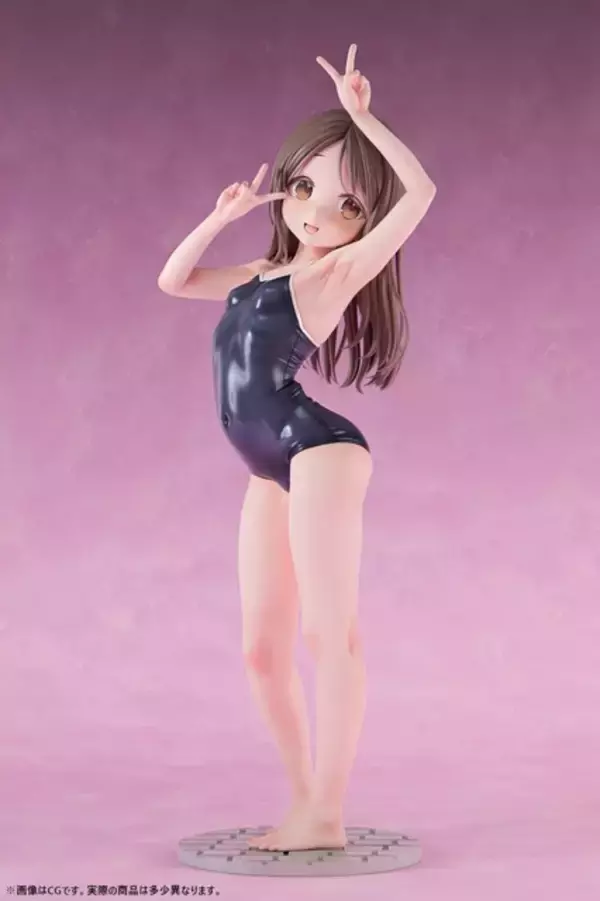 「脇チラピース♪ オリジナルフィギュア「スク水部 小花りな」が発売！華奢でありつつも柔らかさを感じさせる造形がたまらない！」の画像