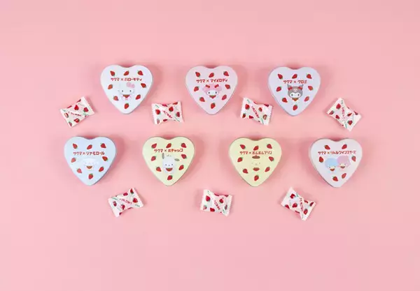 「サンリオがいちごみるくキャンディとコラボ♪ シナモロールやハローキティのいちごづくしな日常アイテム登場」の画像