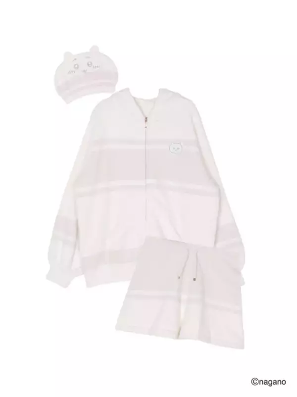 「ちいかわのお顔がニット帽に！ハチワレ、うさぎのもこもこバッグ、ルームウェアなど♪「dazzlin」スペシャルアイテム展開」の画像