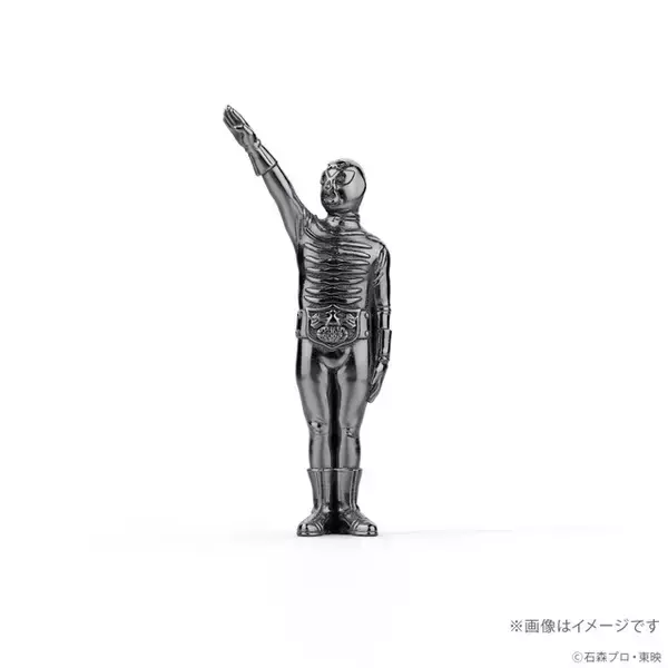 「シルバーに光る“かっこイーッ！”フィギュア！ 「仮面ライダー」ショッカー戦闘員（骨）のシルバー製ミニフィギュアが待望の再販決定！」の画像