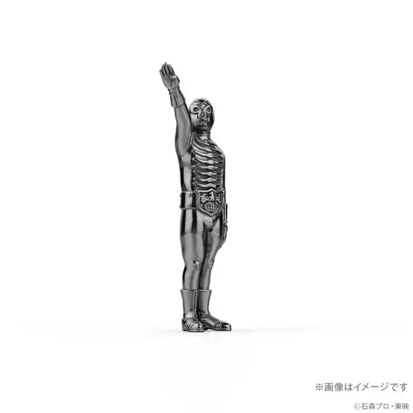 「シルバーに光る“かっこイーッ！”フィギュア！ 「仮面ライダー」ショッカー戦闘員（骨）のシルバー製ミニフィギュアが待望の再販決定！」の画像