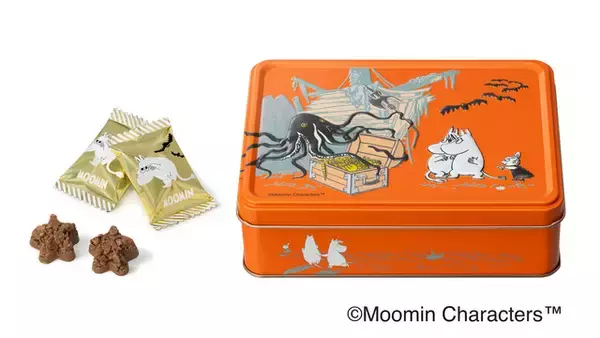 ハロウィンをムーミンと一緒に♪ 「ムーミン × メリーチョコレート」ハロウィン限定デザイン缶が登場！ 沈没船で大ダコに出会ったムーミン＆おばけを見てもほほえむリトルミイに注目☆