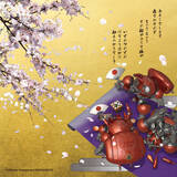 「「攻殻機動隊」フチコマがみんなでお花見♪ 士郎正宗描き下ろし屏風画が洋金箔ステッカーに！「TechnoByobu（テクノ屏風）」の購入特典としてプレゼント」の画像1