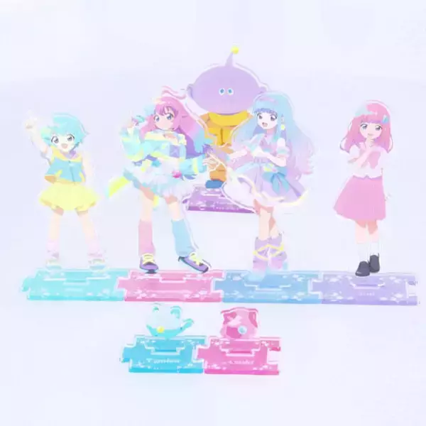 「「魔法の姉妹ルルットリリィ」風&流たちを並べて飾ろう♪ 台座を連結できる“つながるアクスタ”登場」の画像