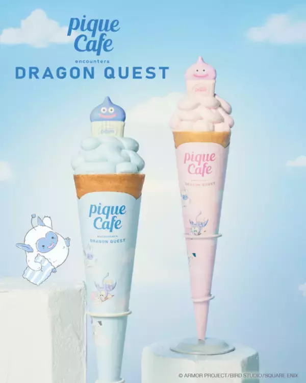 「“モンスターたちとふわふわ夢ごこちの冒険へ”「ドラゴンクエスト」スライムのひんやりスイーツが可愛すぎる♪「ジェラート ピケ カフェ」との初コラボ開催決定！」の画像