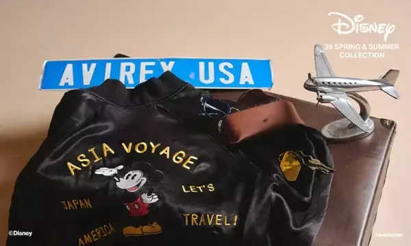 「ディズニー」クラシックな世界観がエモい…！スカジャンやTシャツが登場♪ミリタリーブランド「AVIREX」コラボ