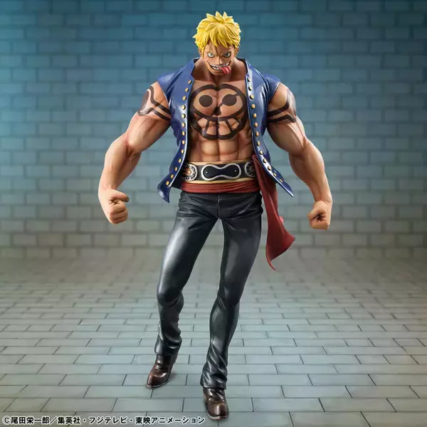 「“ありがとよ…!! "友達" と呼んでくれて”「ワンピース」ハイエナのベラミーのフィギュアが予約受付中！ 2つの表情が楽しめる差し替えパーツ付き」の画像