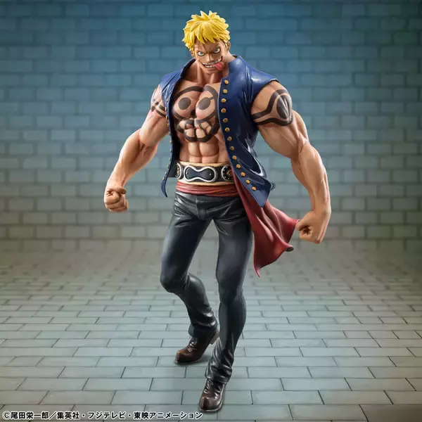 「“ありがとよ…!! "友達" と呼んでくれて”「ワンピース」ハイエナのベラミーのフィギュアが予約受付中！ 2つの表情が楽しめる差し替えパーツ付き」の画像