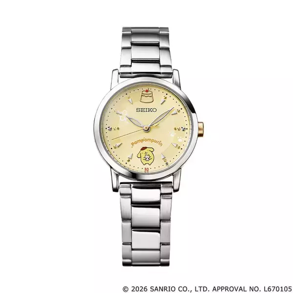 「ポムポムプリン」きれいめコーデにもカジュアルにも相性◎ 30周年記念の大人かわいい腕時計が登場