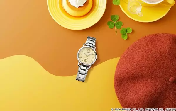 「「ポムポムプリン」きれいめコーデにもカジュアルにも相性◎ 30周年記念の大人かわいい腕時計が登場」の画像