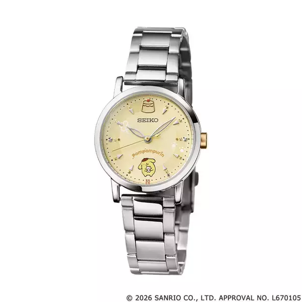 「「ポムポムプリン」きれいめコーデにもカジュアルにも相性◎ 30周年記念の大人かわいい腕時計が登場」の画像