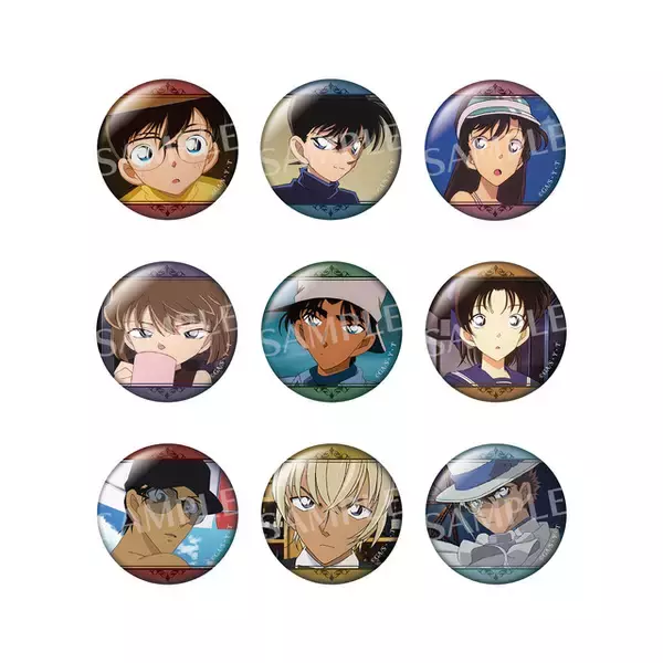 「「名探偵コナン」赤井秀一、安室透、怪盗キッドたちをエレガントにデザイン♪「MAYLA」缶バッジの全種セットが登場」の画像