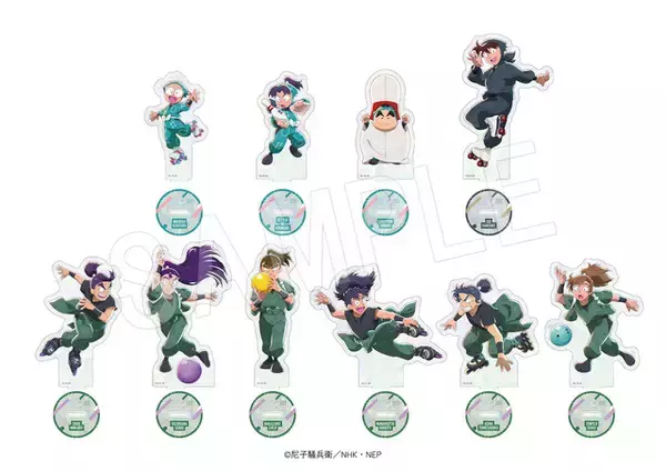 「「忍たま」乱太郎に善法寺伊作、潮江文次郎、立花仙蔵らがラウンドワンに集合☆ ボウリングやローラースケートを楽しむ姿がグッズに！」の画像