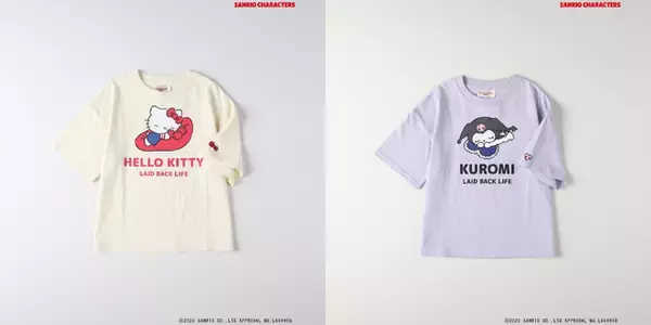 ハローキティ、シナモロールたちがすやすやお昼寝～♪ Right-onコラボでアパレルから小物まで全12種登場☆