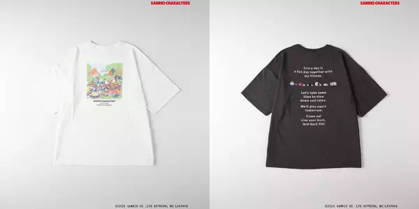 「ハローキティ、シナモロールたちがすやすやお昼寝～♪ Right-onコラボでアパレルから小物まで全12種登場☆」の画像