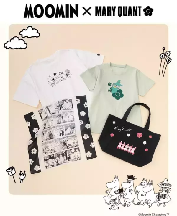「「ムーミン」×「マリークワント」で大人かわいいを実現♪ リトルミイやスナフキンのファッションアイテム&スキンケア登場」の画像