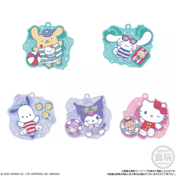 「サンリオ」キティ、シナモロール、あひるのペックルもぷかぷか～♪爽やか夏っぽラバーマスコットが登場