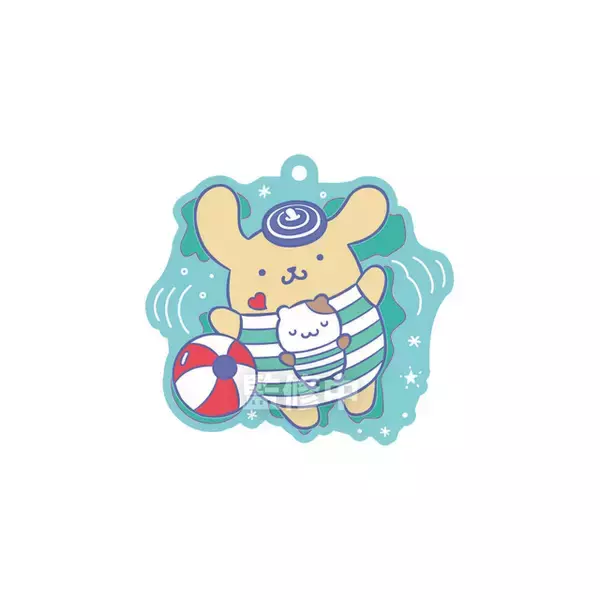 「「サンリオ」キティ、シナモロール、あひるのペックルもぷかぷか～♪爽やか夏っぽラバーマスコットが登場」の画像
