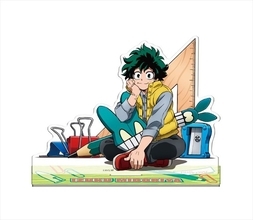 「ヒロアカ」デクや爆豪が文房具に囲まれて…♪ アクリルスタンド全4種が登場