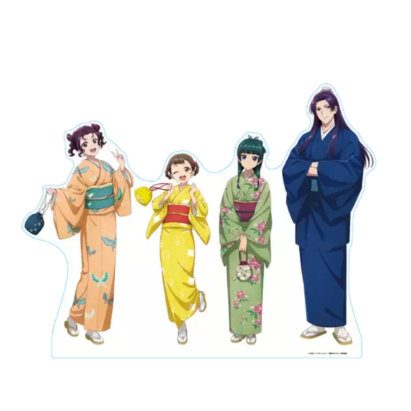 「「薬屋のひとりごと」猫猫、壬氏らが着物姿で小粋に♪ 着物レンタルVASARA×歌舞伎座のコラボで限定グッズ＆キャラパネル展示など」の画像