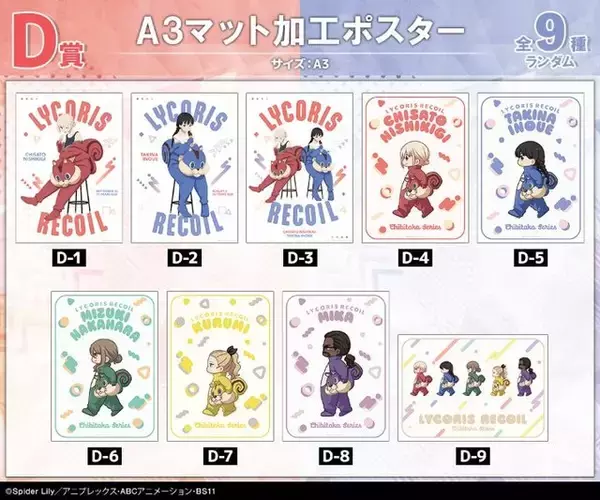 「「リコリス・リコイル」喫茶リコリコのみんなが着ぐるみ姿に!? A賞は千束、たきなのかわいい等身大タペストリー！」の画像