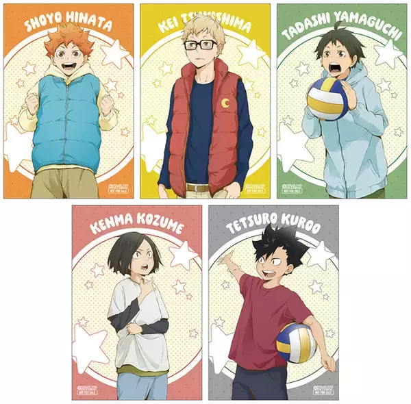 「「ハイキュー!!」日向・月島・山口・孤爪・黒尾の幼少期が描き下ろし♪ 新作グッズ登場＆アニメイトでフェア開催」の画像
