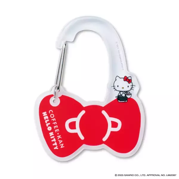 「ハローキティと珈琲館が初コラボ！ カフェの制服を着たキティ＆ミミィがデザインされた巾着バッグやポーチが登場」の画像