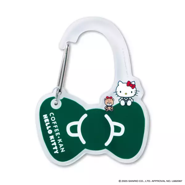 「ハローキティと珈琲館が初コラボ！ カフェの制服を着たキティ＆ミミィがデザインされた巾着バッグやポーチが登場」の画像