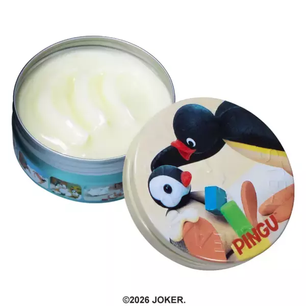 「ピングーとピンガが元気いっぱいに遊ぶ様子をデザイン！「スチームクリーム」限定デザイン缶、数量限定販売」の画像