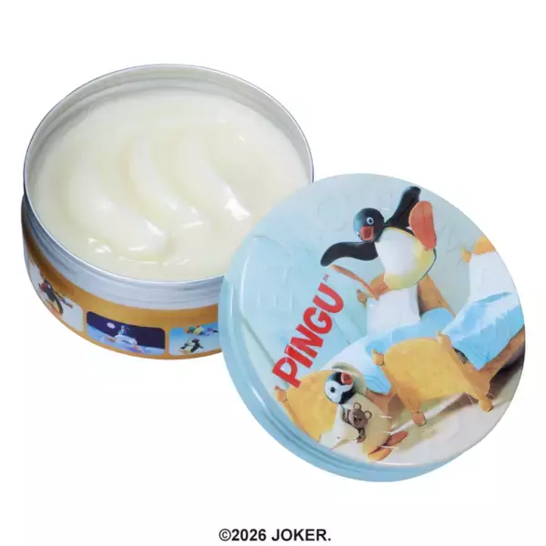 「ピングーとピンガが元気いっぱいに遊ぶ様子をデザイン！「スチームクリーム」限定デザイン缶、数量限定販売」の画像