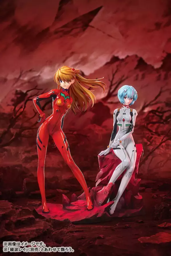 「エヴァ」レイ、アスカが1/7スケールフィギュアになって登場！ キャラデザを手掛けた貞本義行氏のイラストを立体化