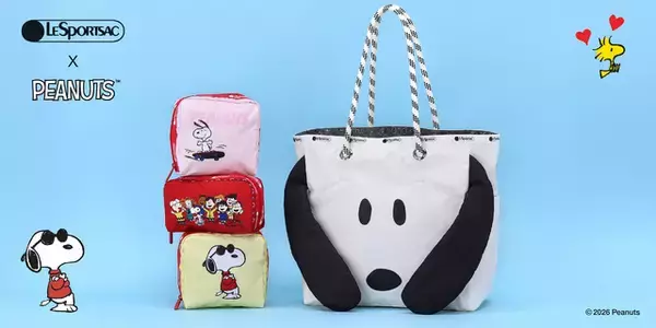「スヌーピー」のお顔がそのままバッグに！ 耳が飛び出たトートが可愛い♪ カラフルなポーチなど新アイテム発売
