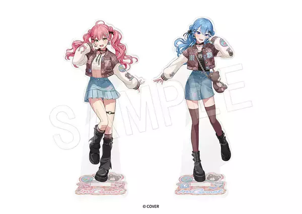 「さくらみこ＆星街すいせい「miComet」と「JOYSOUND」がコラボ☆ 放課後ジャージ姿やお揃いスタジャンの新ビジュが爆可愛い!! グッズ＆メニュー登場」の画像