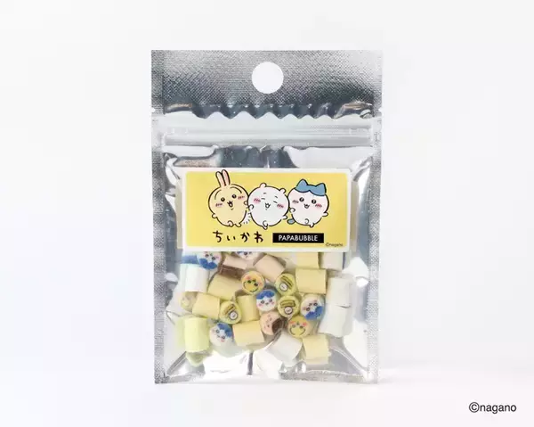 「ハチワレ、うさぎのお顔がキュートなキャンディ登場！「ちいかわ」 ×パパブブレ初コラボ！ 5月8日より発売」の画像