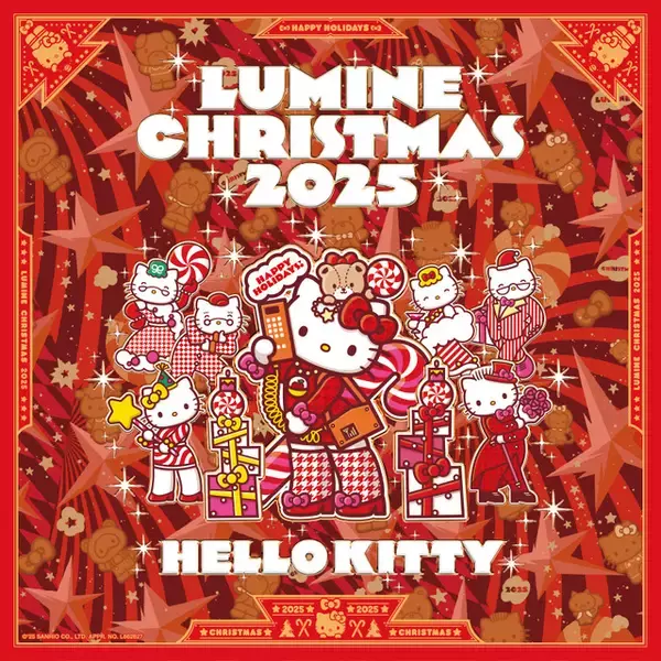 「ハローキティがルミネでクリスマスパーティーを開催♪ クリスマス限定装飾＆グッズなどの企画が盛りだくさん！」の画像