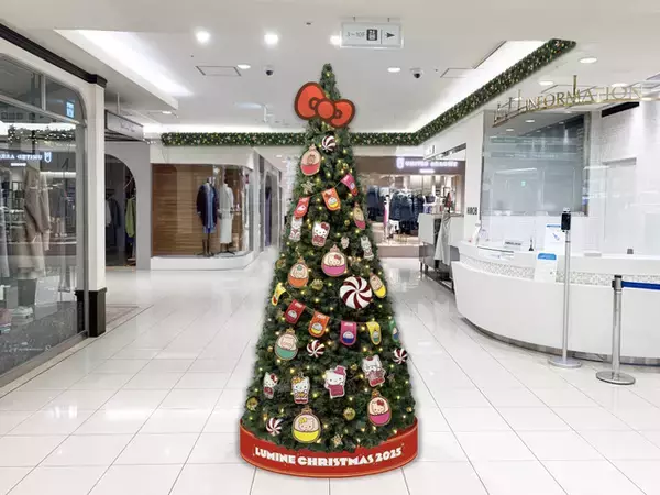 「ハローキティがルミネでクリスマスパーティーを開催♪ クリスマス限定装飾＆グッズなどの企画が盛りだくさん！」の画像