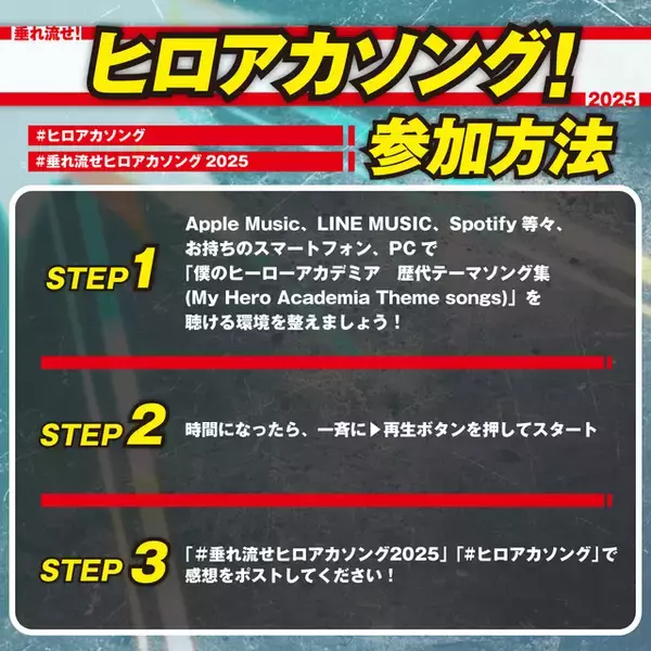 「「ヒロアカ」歴代OP/EDテーマが集結！全34曲リスニングパーティーを11月30日開催」の画像