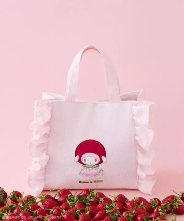 「サンリオ」マイスウィートピアノの誕生日をお祝い☆ いちご頭巾がかわいいフリルトートバッグなど5アイテム【Maison de FLEURコラボ】