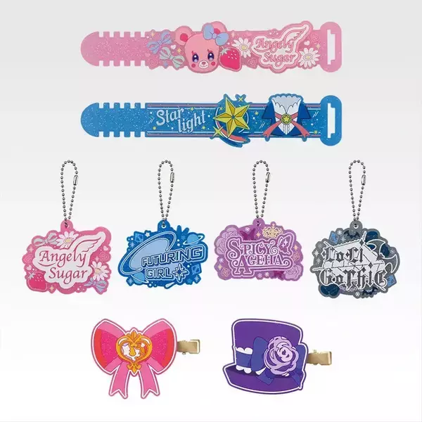 「「アイカツ！」いちご＆ユリカのプレミアムレアドレスがアクセサリートレイに♪ アイカツ！カード付きバッグチャーム、メモ帳も登場」の画像