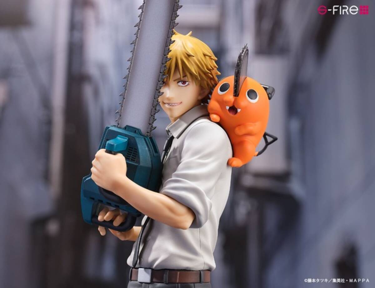 チェンソーマン」ポチタを肩に乗せたデンジがフィギュア化！ 不敵な 