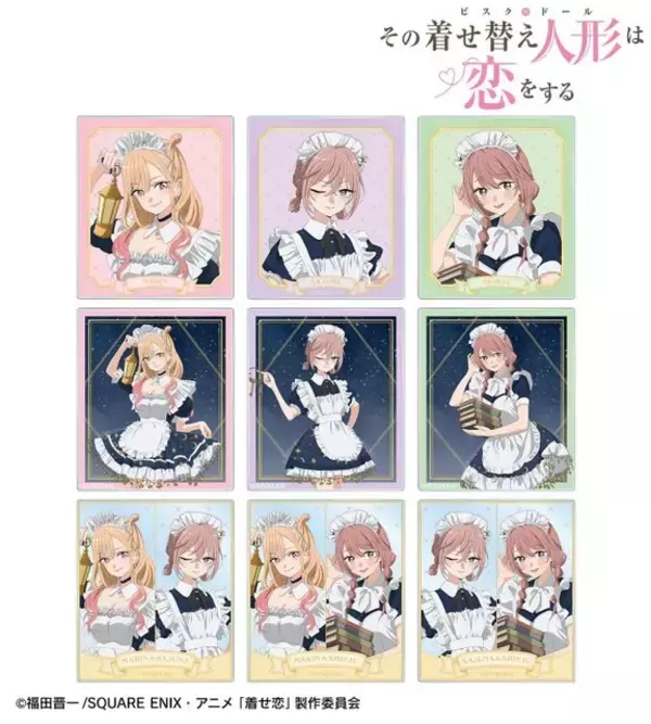 「海夢＆紗寿叶＆心寿のメイド姿にキュン♪ 「着せ恋」描き下ろしグッズが登場！ 定番の缶バッジやアクリルスタンド、イラストカードなどがラインナップ」の画像