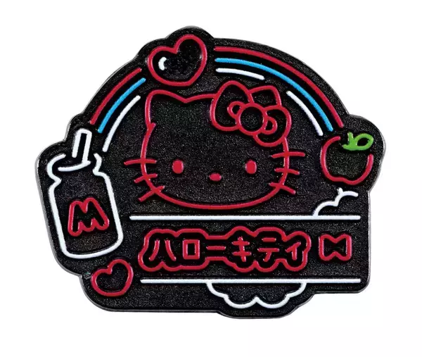 「「サンリオ」シナモロール、ポムポムプリンらが“ネオン看板風”ピンバッジに☆ 重厚感×ポップデザインの全8種がガチャに登場」の画像