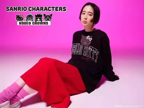 「サンリオ」キティちゃんやハンギョドンが、BLACKで“大人かっこいい”アパレルに！RODEO CROWNS WIDE BOWLコラボ