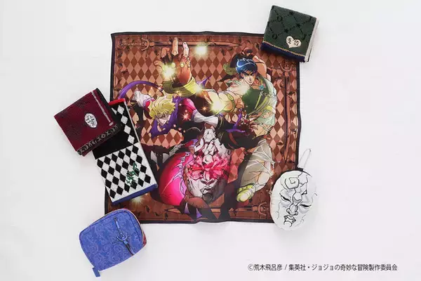 「「ジョジョ」花京院典明の「果し状」がハンカチに!? イギー＆石仮面はポーチに♪ ファントムブラッド、戦闘潮流、スターダストクルセイダースの雑貨登場」の画像