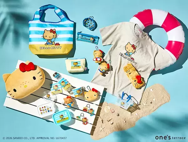 「「サンリオキャラクターズ」が大集合！ “そばかす”がキュートな日焼けハローキティグッズも登場」の画像