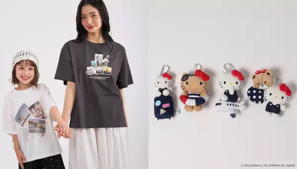 キティと夏のお出かけをハッピーに☆Tシャツやバッグ、チャームにシュシュまで…人気10ブランドとコラボ【7月11日～】