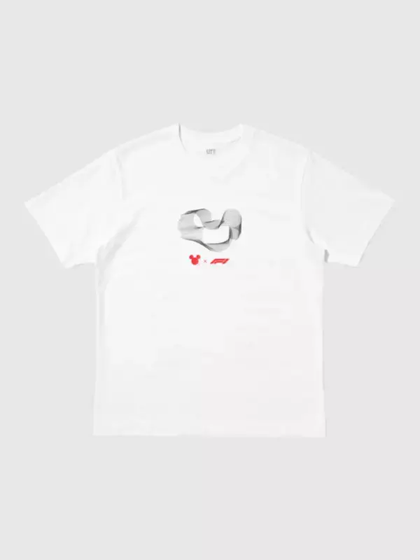「ディズニーとF1、ユニクロがコラボ♪ ミッキーのモチーフやレース開催都市をデザインしたTシャツ登場」の画像
