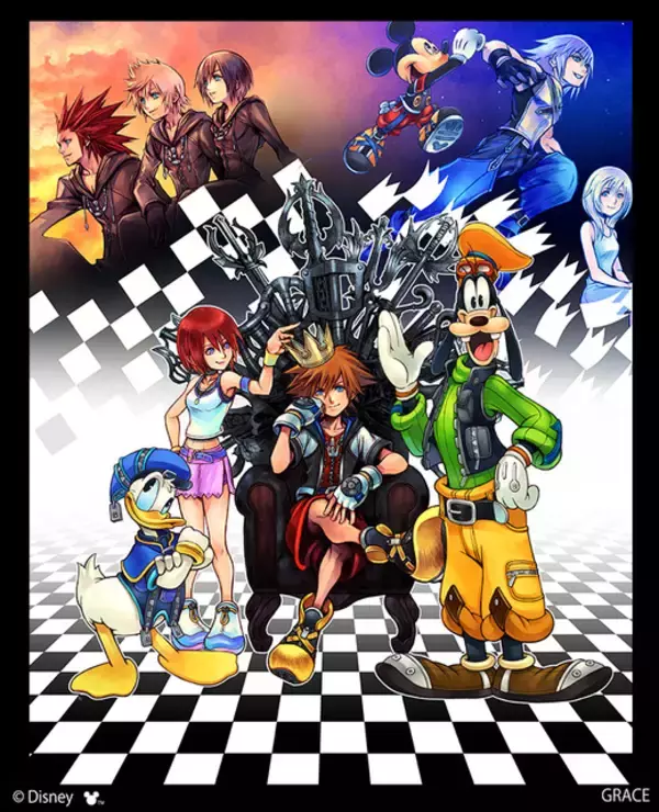「「キングダム ハーツ」ソラ、リク、ロクサス、アクセルが“ダーク×可愛い”ブルゾンに！王様ミッキーの出で立ちも♪【MAYLA】」の画像