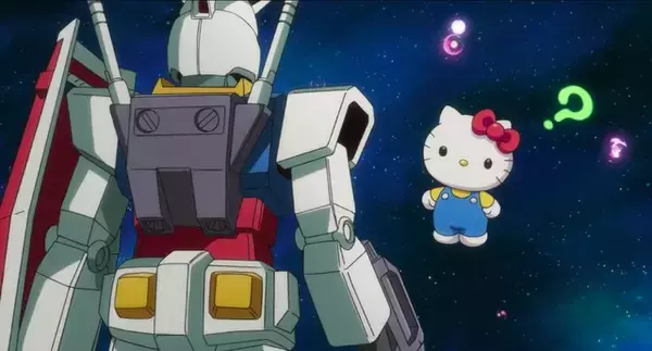 「ガンダムvsハローキティ」涙するアムロのもとへキティが参上！ PV第2話がLINEで先行公開