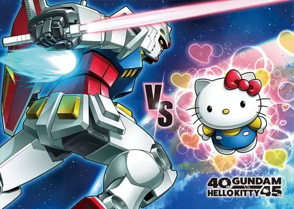 「「ガンダムvsハローキティ」涙するアムロのもとへキティが参上！ PV第2話がLINEで先行公開」の画像
